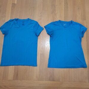 Champion C9 Shirts Womens Small Lot of TWO (2) Blue Turquoise Athletic Tops
